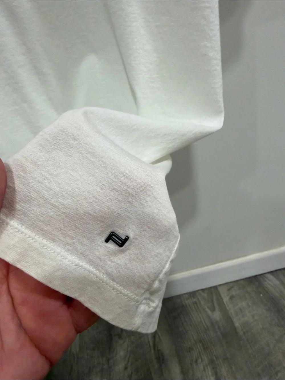 Porsche Design Men's White V-Neck Short Sleeve Tee